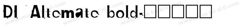 DINAltemate bold字体转换